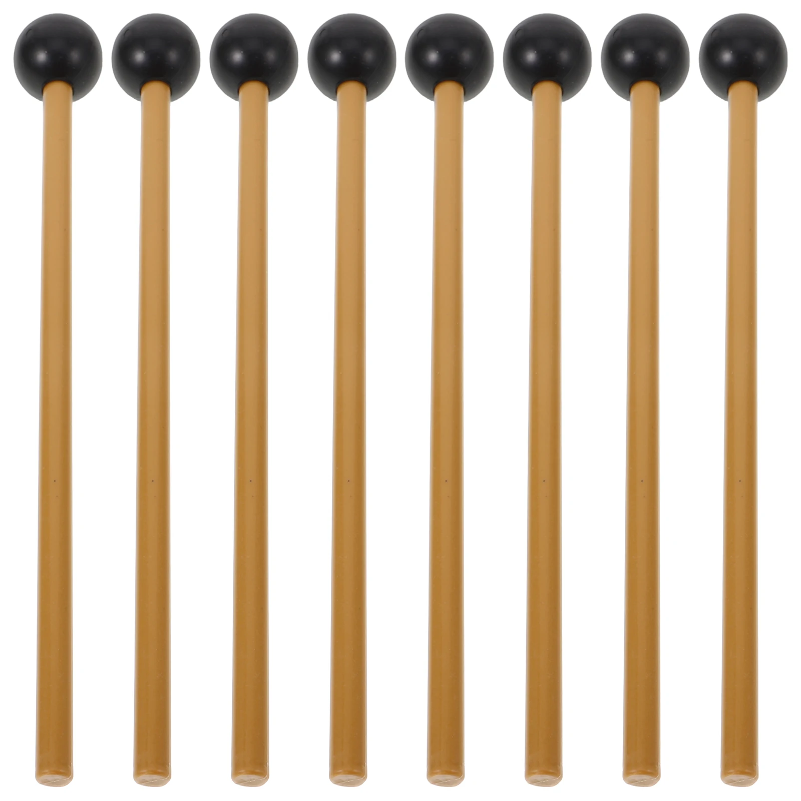 

4 Pairs Drum Mallets Music Instrument Sticks Plastic Percussion Parts Ergonomic Handle Suitable Beginners Kids Teaching