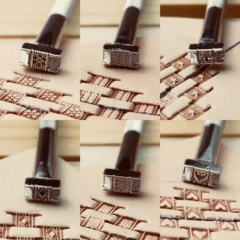Alloy Metal Tools, Manual Straight-edge Stamping and Embossing Tools, Tools for Printing Patterns on Vegetable-tanned Leather.