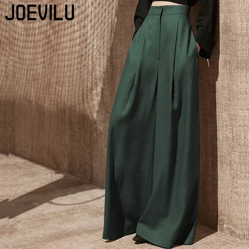 Pantalones de pierna ancha de cintura alta para mujer, fregona fina informal para el suelo, pantalones de pierna drapeados ajustados coreanos a la moda, ropa de calle, Primavera/otoño