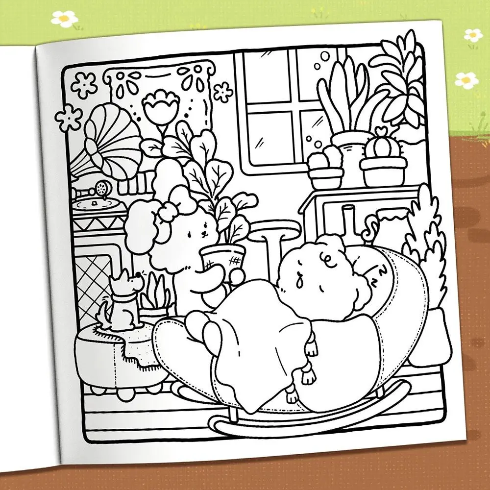 Creative Cartoon Coloring Book Educational Painting Gift Graffiti Painting Book Stress Relief Paperback for Adults And Teens