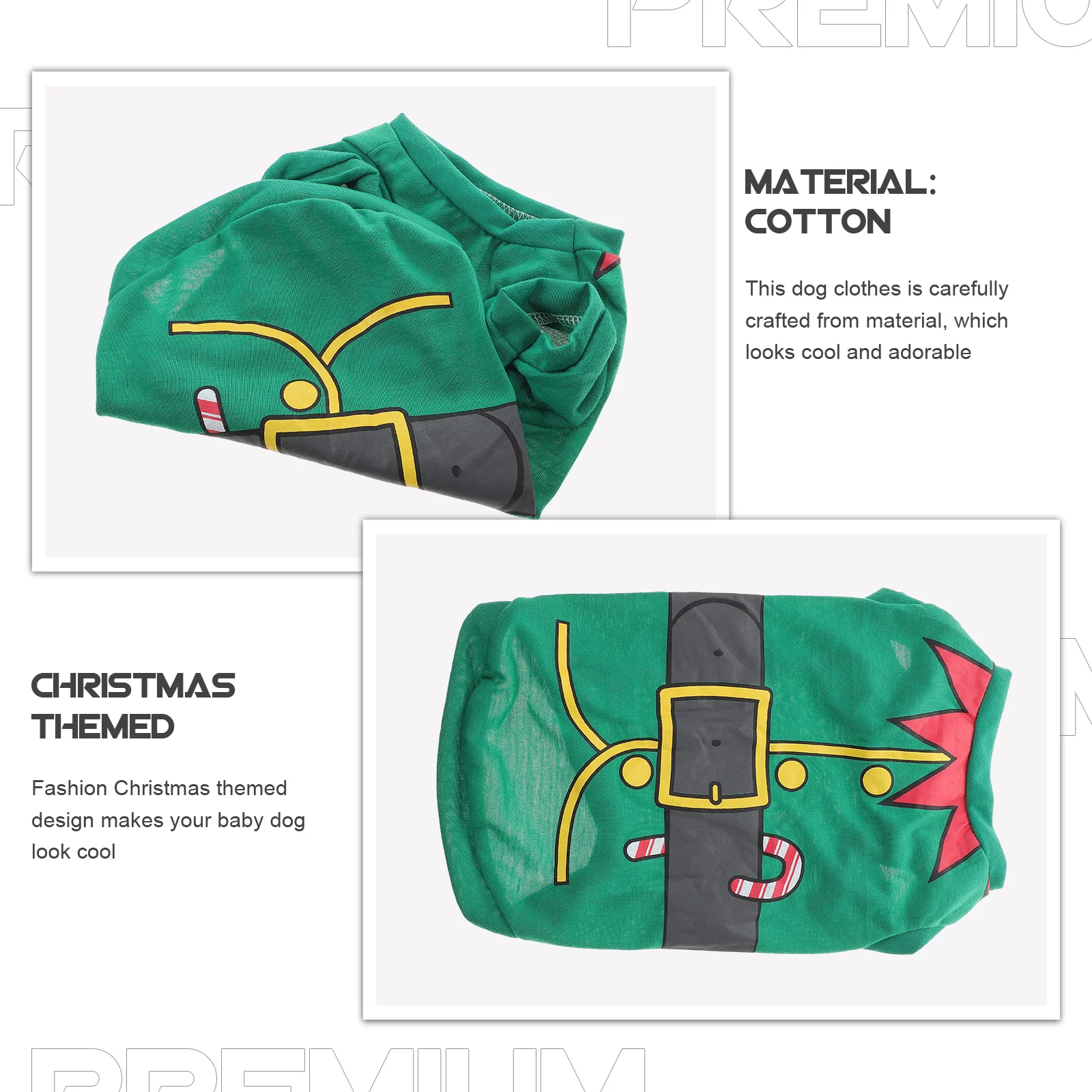 

Pet Christmas Coat Dog Clothes Size L Warm Puppy Costume Adorable Pattern Pet Party Costume for Christmas Dog Clothes