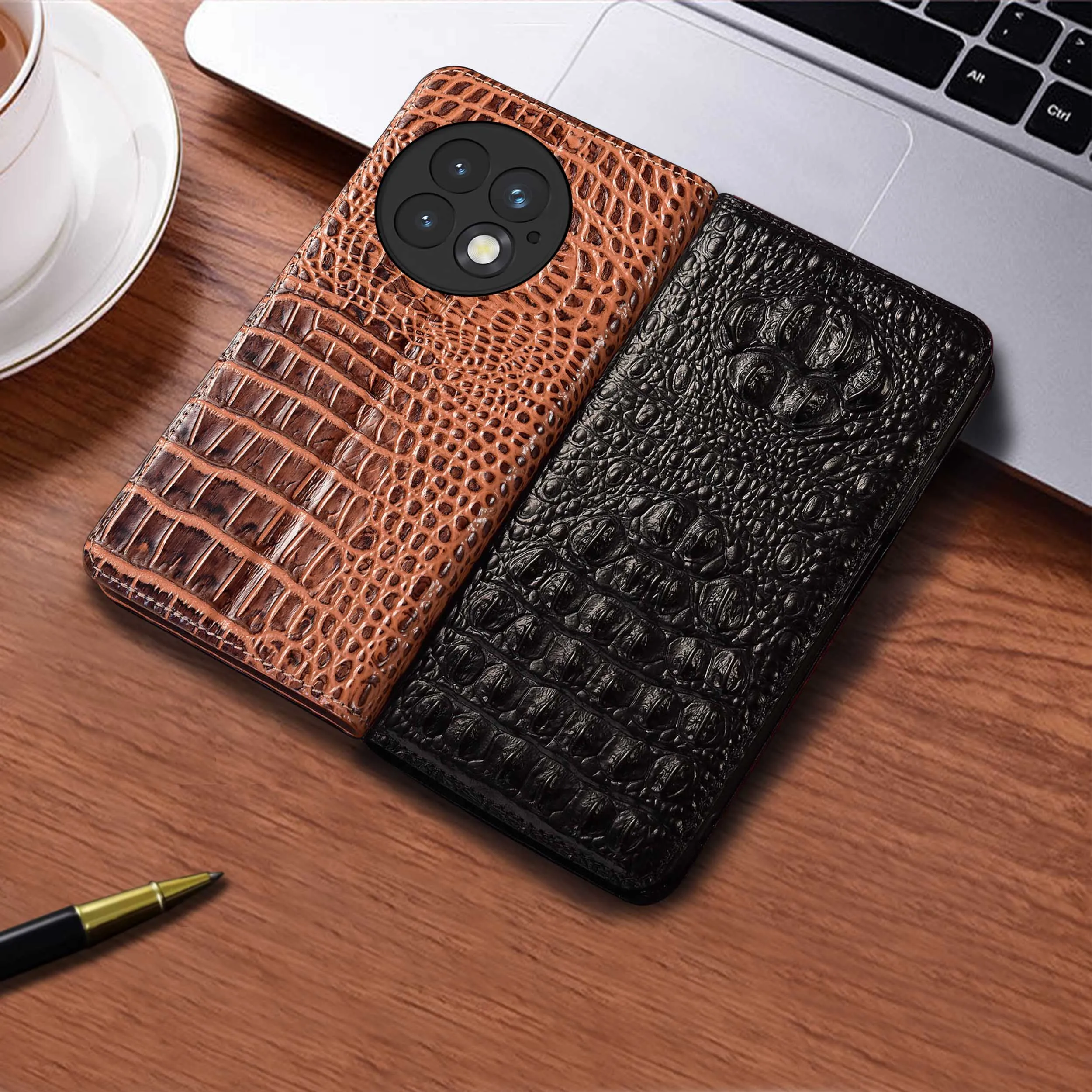 

Crocodile Claw Pattern For Oneplus 6 6T 7 7T 8 8T 9 9R 9T 10R 10T 11 12 12R 13 13R 13T Pro Of Genuine Leather Flip Phone Case