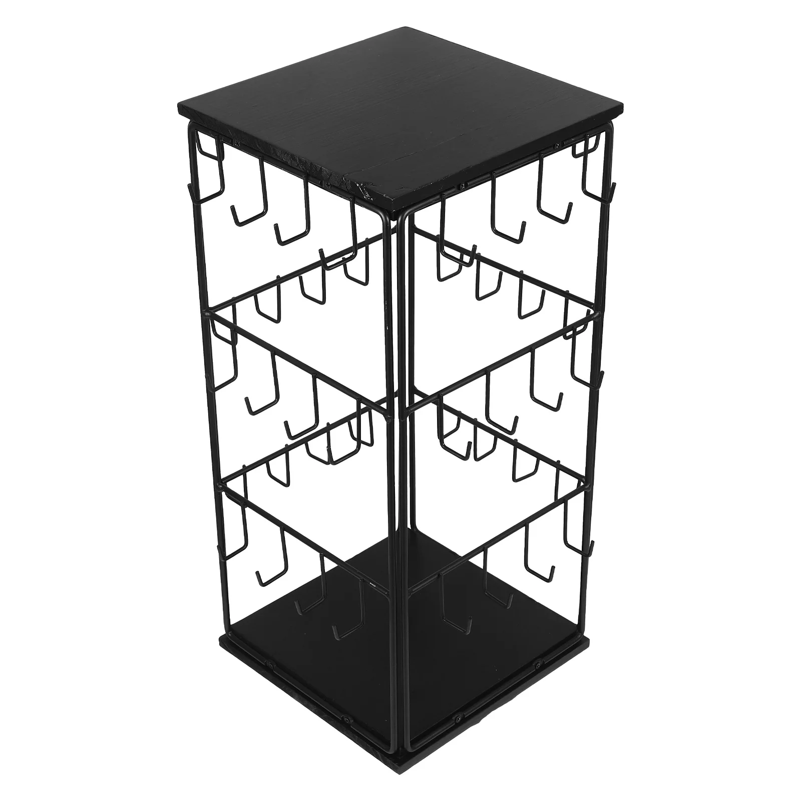 

Jewelry Display Wooden Earring Display Stand Rotation Multi-Functional Jewelry Organizer for Home Vanity and Retail Display