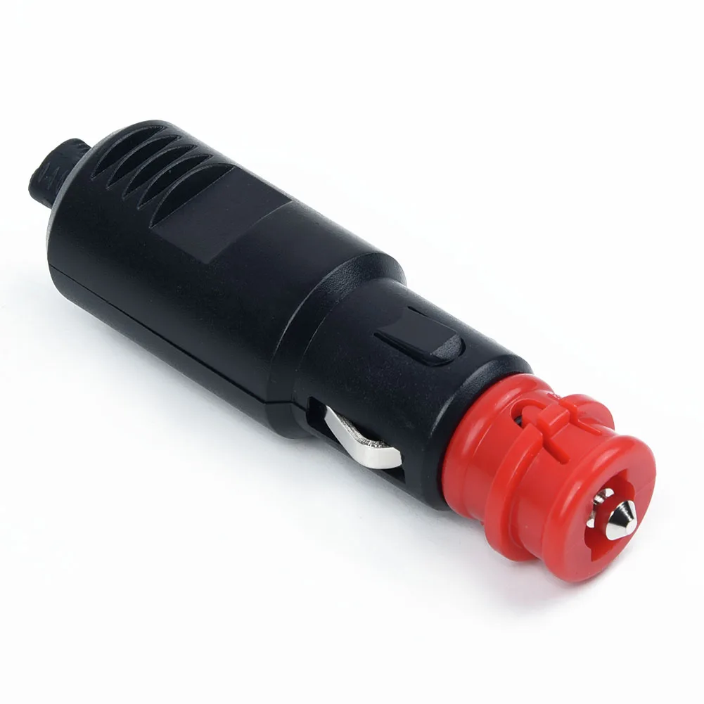 1pc Car Power Outlet Socke Plug Connector Male Plug 12-14V Easy Connection Simple Wiring Car Adaptor Interior Replacement Parts