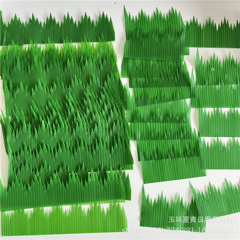 50Pcs Creative Green Grass No-sticky Stickers Small Fresh Brushwood Scrapbooking Journal Photocard Packing Bag DIY Decoration