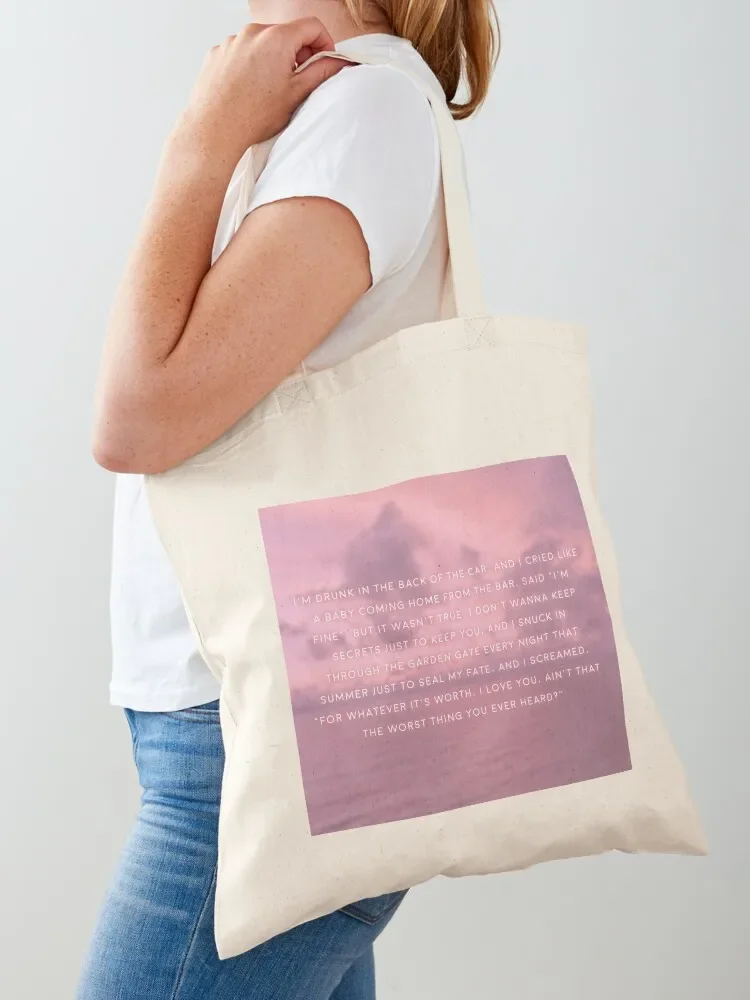 Cruel Summer - Bridge Typography Tote Bag Eco bag Woman shopper bag cute tote Canvas Tote