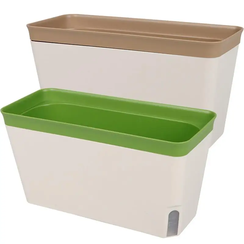 Self-Watering Plant Pot Window Garden Balcony Bonsai Planting Pot Self-Watering Flower Pot With Visual Water Level For Vegetable