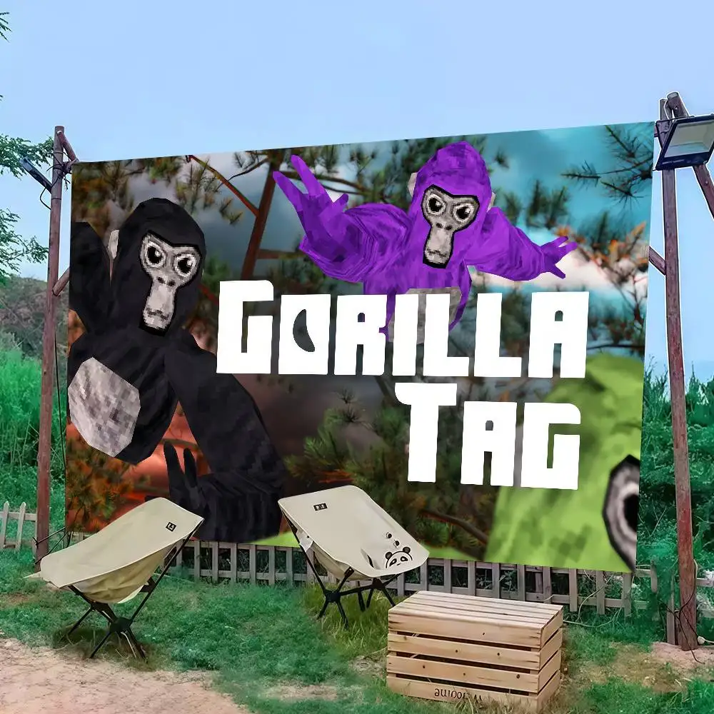 

Funny Game G-Gorilla T-TagS Flag Decoration Outdoor Picnic Party Home Camping Party Art Hanging Banner