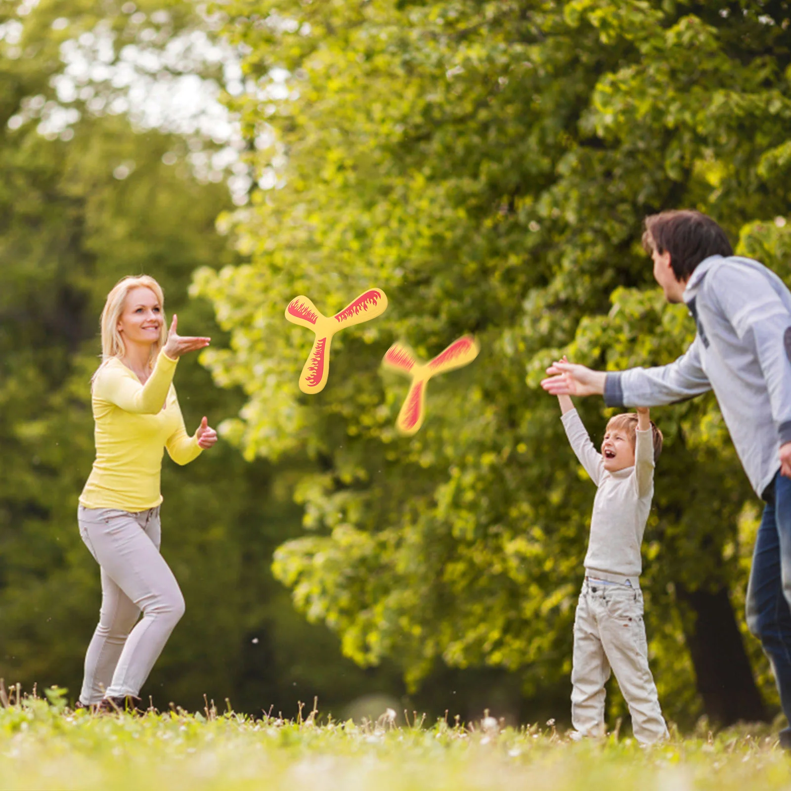 Boomerang d'extérieur pour enfants, disque volant à retour automatique, pour jeux, amusant en famille, améliore la Coordination
