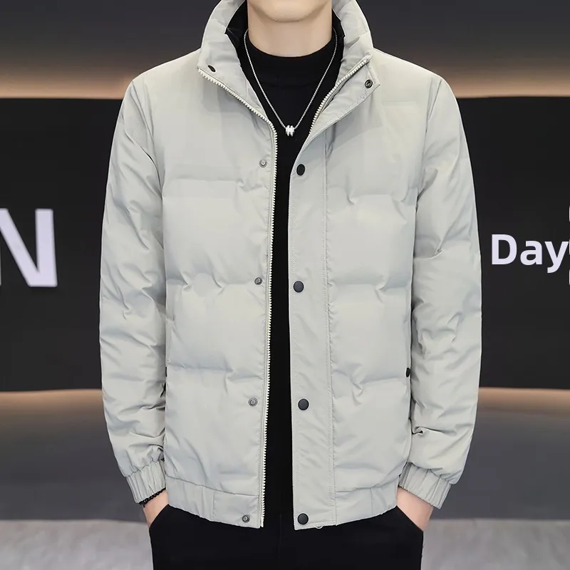 

Мужская зимняя легкая утепленная куртка-пуховик с воротником-стойкой, повседневная, теплая, утолщенная, модная коллекция 2025 года, для города и активного образа жизни