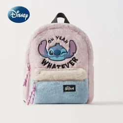 Disney Stitch-Mochila De felpa para niños, Mini mochila Original de marca de lujo, Bolsa Escolar de dibujos animados, alta calidad