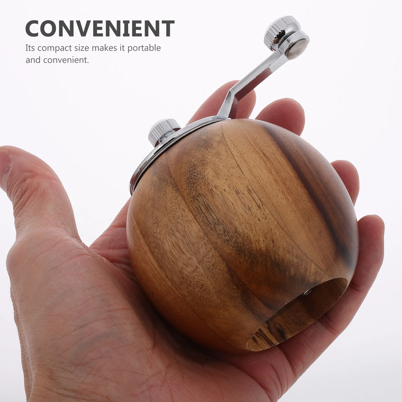 

Portable Manual Crank Mini Pepper Grinder Salt Mill Small Hand Operated Kitchen Grinding Tool For Outdoor Camping Durable Wooden