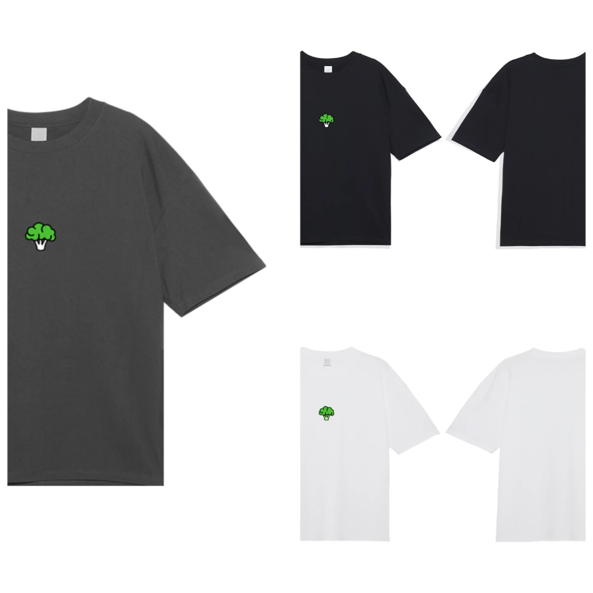 

Summer 2025 Broccoli element fitness short-sleeved men's fashion printed short-sleeved loose pure cotton sports T-shirt