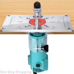 Multifunctional Aluminum Router Milling Table Insert Plate Trimmer Engraving Machine Woodworking Bench Tools