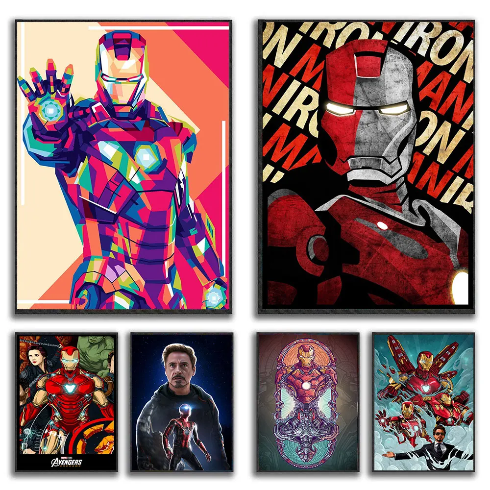 

Modern Film Iron Man Canvas Painting Avenger Movie Poster Disney Picture Prints Wall Art For Living Room Home Decoration Gifts