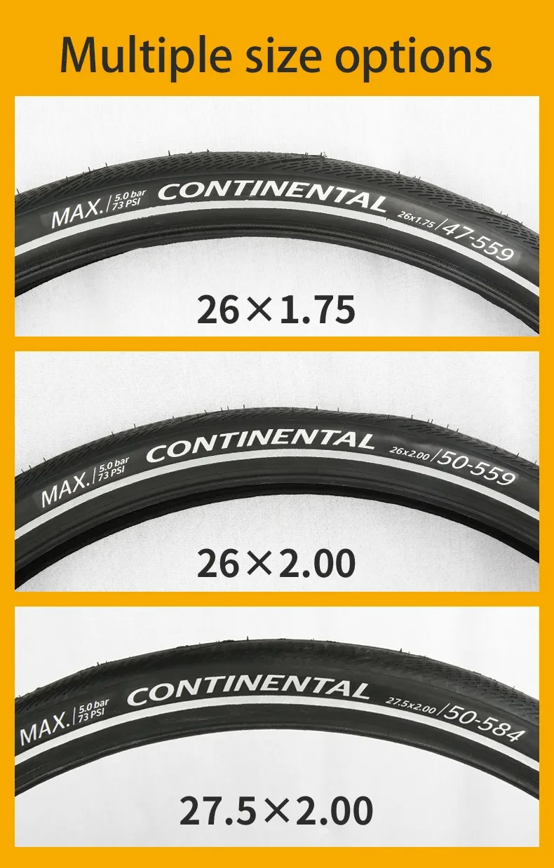 Continental Contact Urban 28/29 Inch Bicycle Wire Bead Tires 40/42/47/50/55-622 180 TPI MTB E-Bike Tyre With Reflective Strips