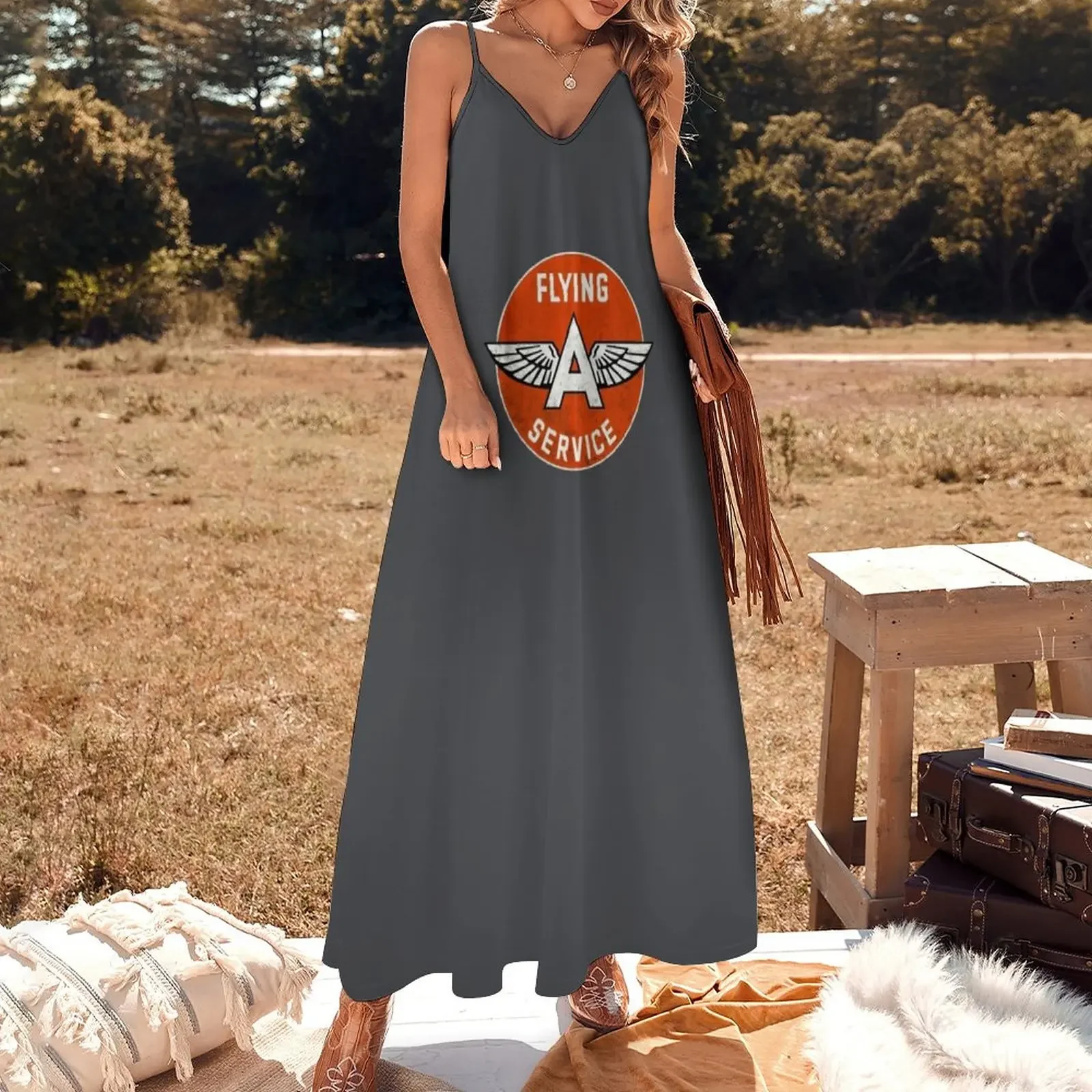 Flying A Service Gasolene - Vintage Logos Sleeveless Dress Summer dresses for women dresses ladies 2025 summer Dresses gala