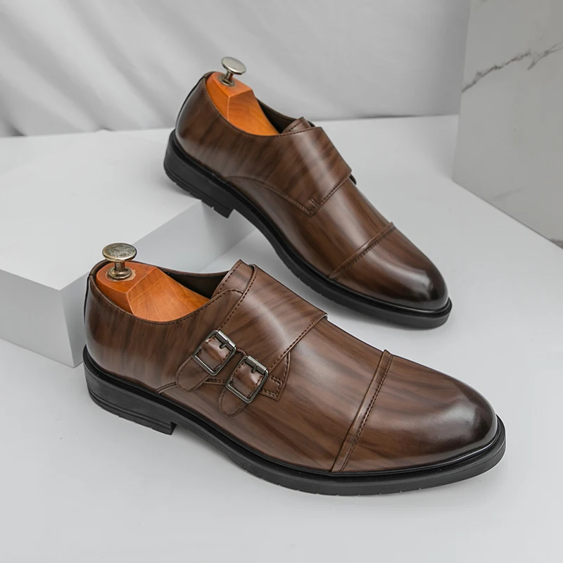 

Business Men Formal Leather Shoes European American Casual Comfortable Breathable Office Brand Leather Shoes Banquet Shoes Men