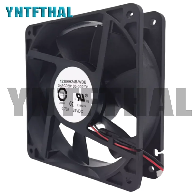 New 1238HH24B-WDB  24V 0.7A 2-Wire Cooling Fan