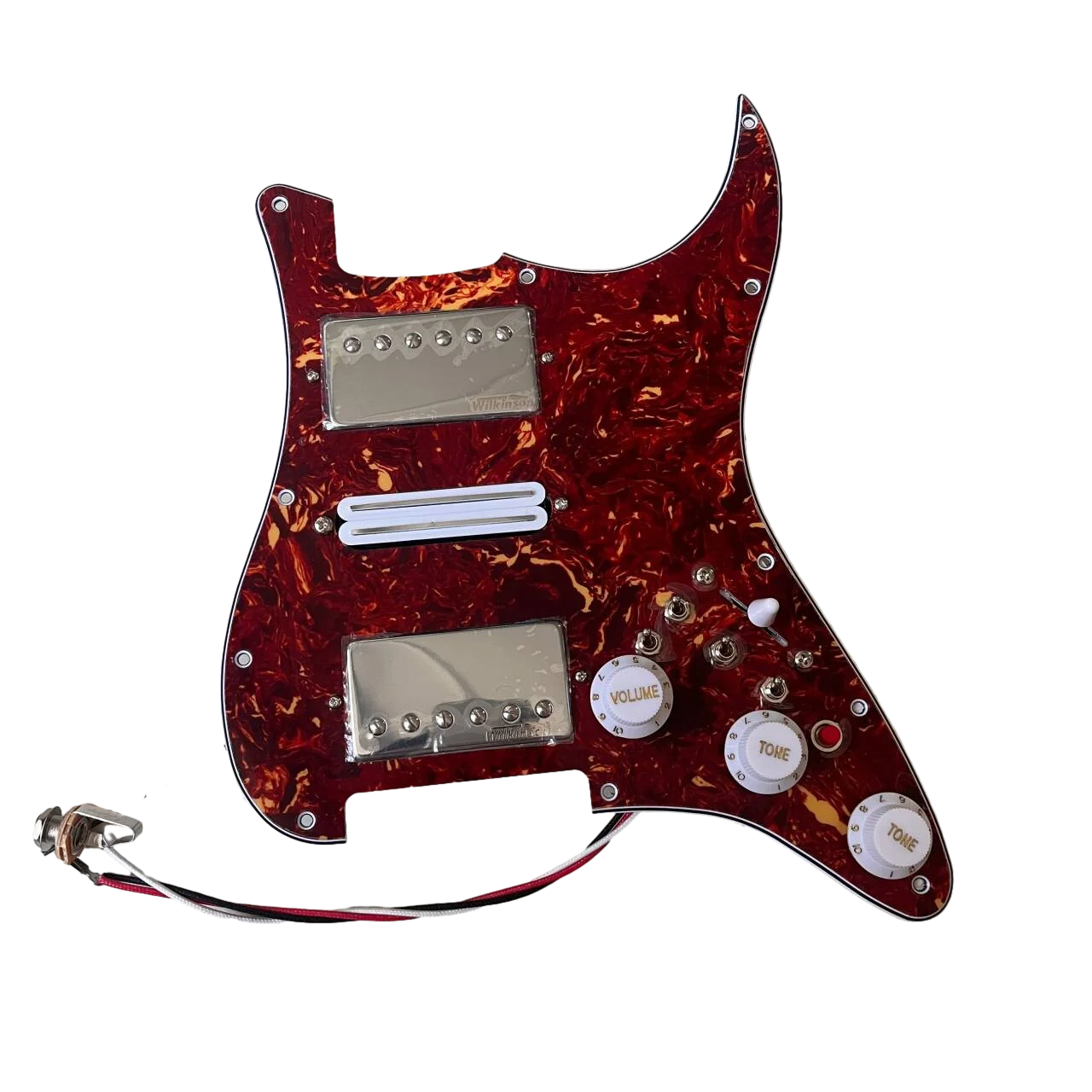 

HSH Prewired Guitar Pickguard Set, Alnico 5 Humbucker Pickups，Coil Splitting Switch ，For Parts Replacement