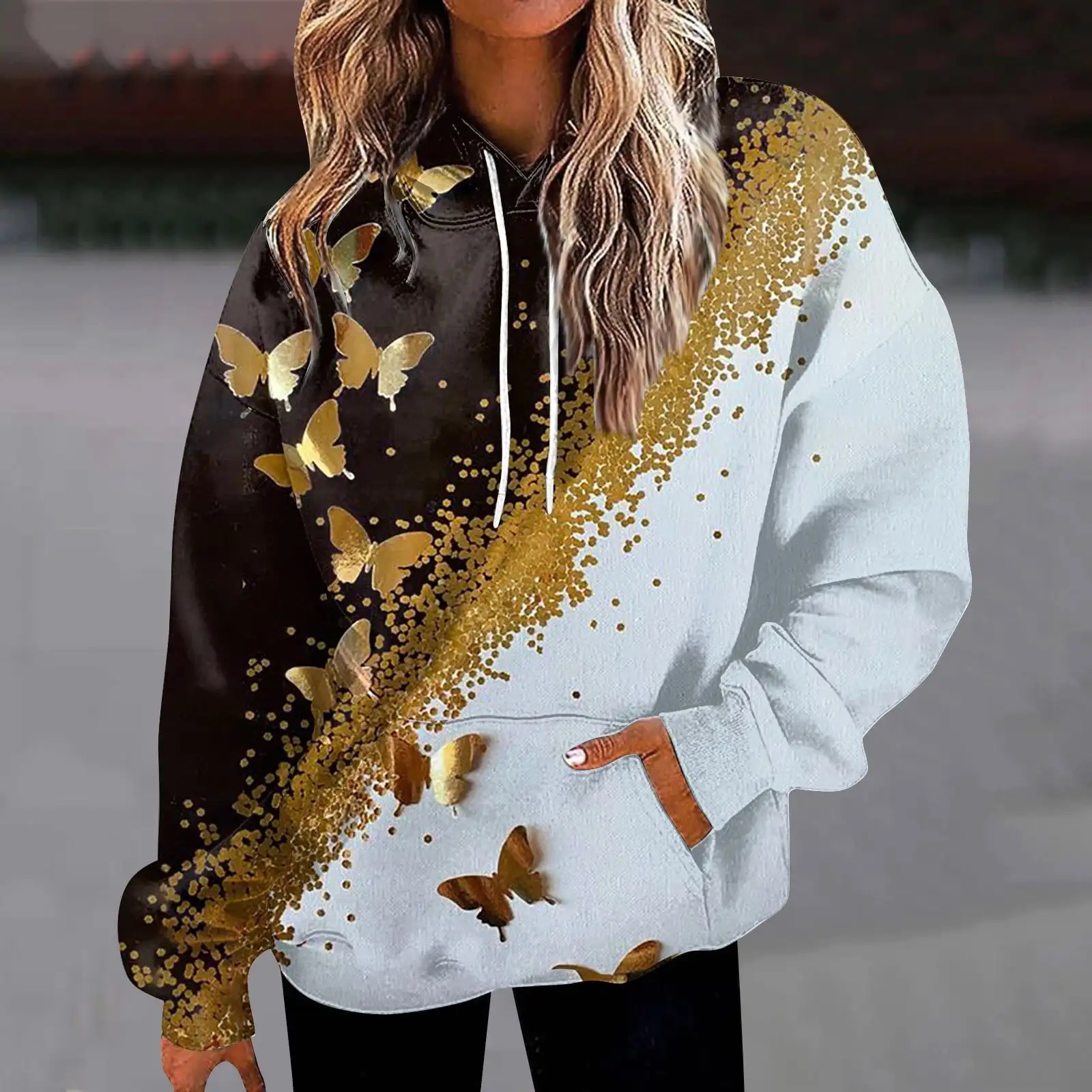 Autumn New Butterfly 3D Print Hoodies Men Women Fashion Casual Long Sleeve Hooded Sweatshirts Streetwear Pullovers Kids Clothing