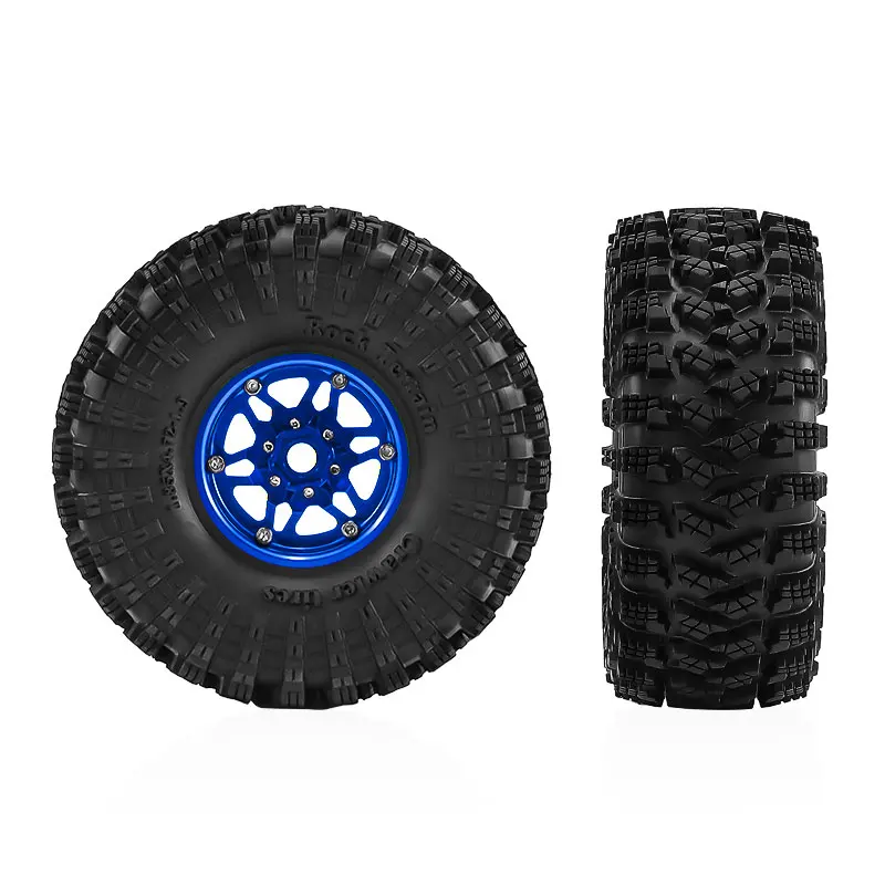 1.9 Inch Beadlock Wheels Tires 12mm Hex for TRX4 SCX10 Capra Axial SCX24 Traxxas Enduro RC Crawler Truck Upgrade Parts
