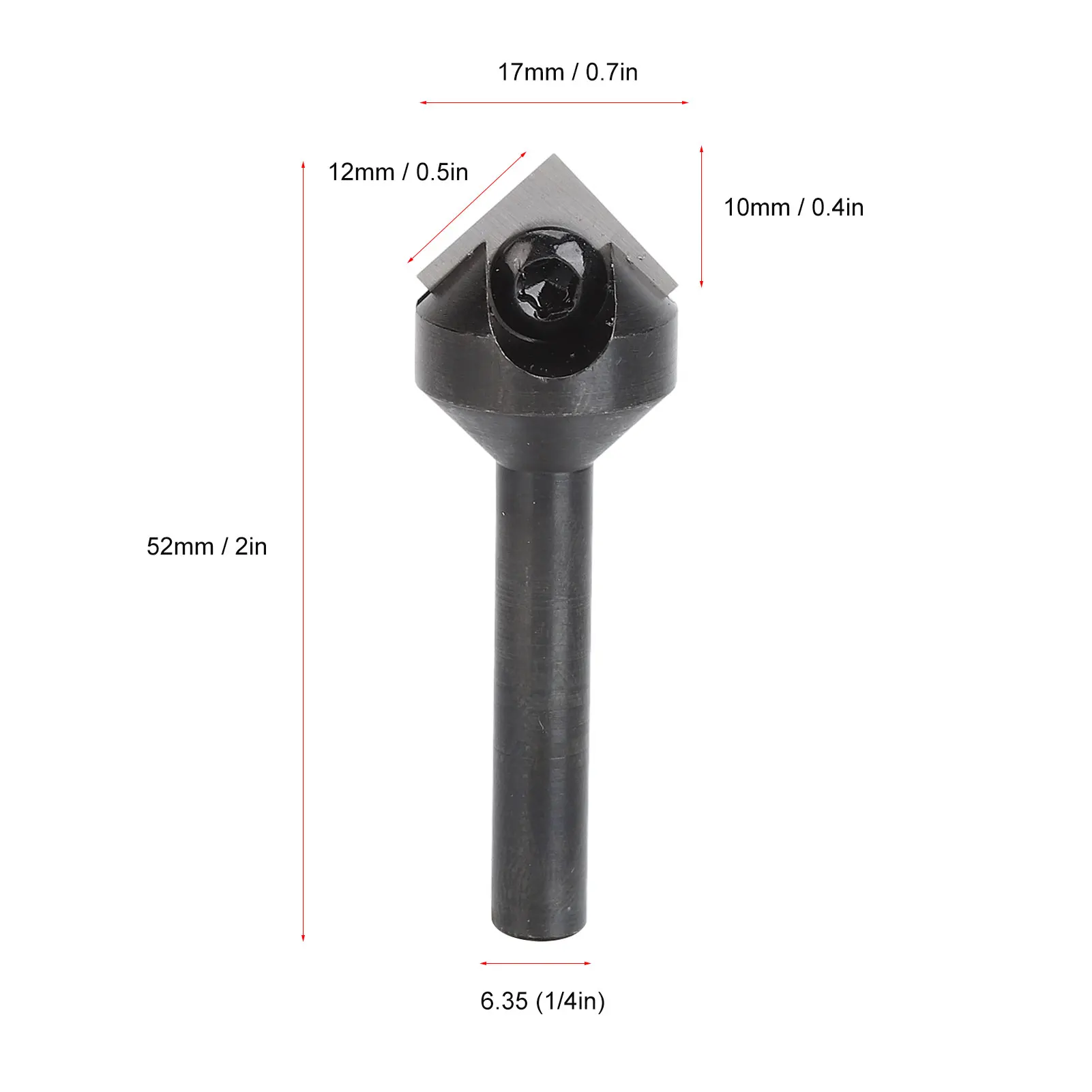 V Shape Router Bit Carbide Insert 1/4 Shank 90 Degree Chamfering 45 Degree Milling Woodworking Slot Cutter