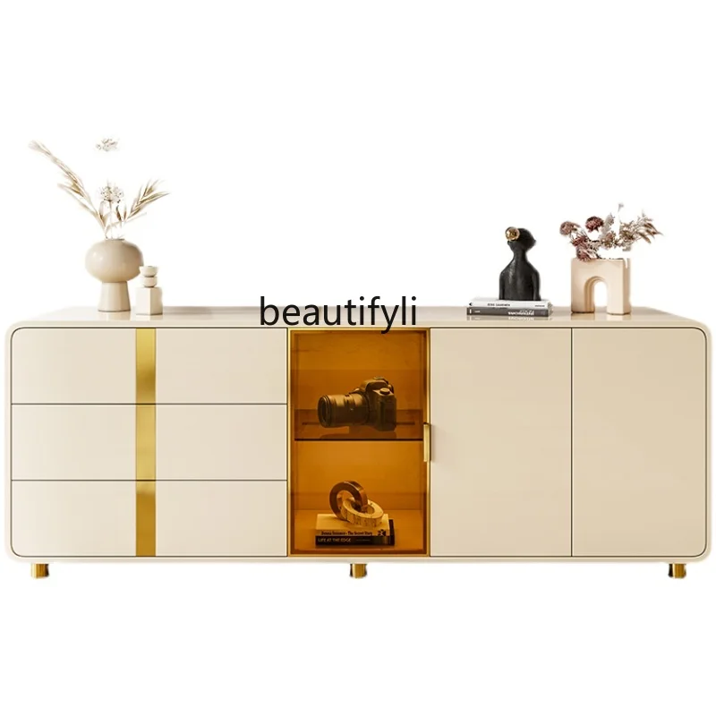 

Light Luxury Bedroom Modern Minimalist 1.6 M High Paint Floor Cabinet Room Master Bedroom TV Stand