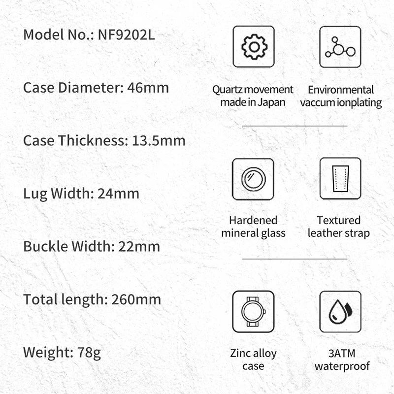 NAVIFORCE 2026 New Original Leather Watch For Men Quartz Wristwatches Fashion Casual Sports Daily Waterproof Man Relogio Masculi