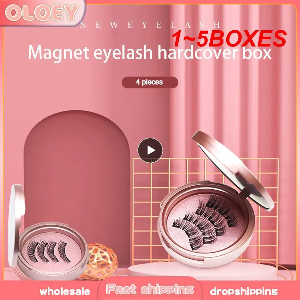 1~5BOXES Flexibility Comic Eyelashes 4 Pieces Makeup Eyelashes Comfort Eye Makeup Exquisitely Packaged Low Allergenicity