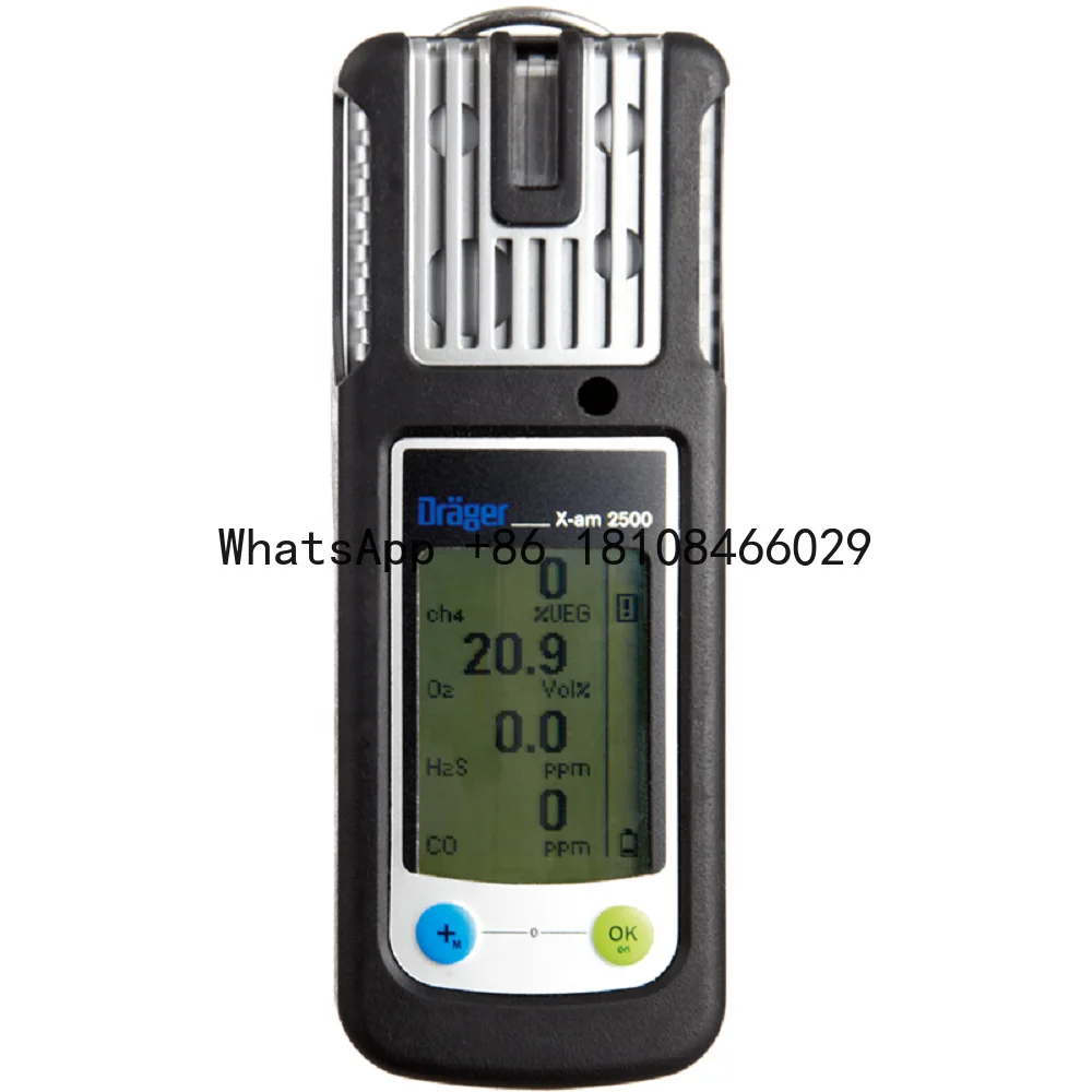 

Germany Dragerr X-am2500 Industrial Leak Detector Four-in-One Gas Sensor O2 CO NO2 SO2 and H2S Gas Detector