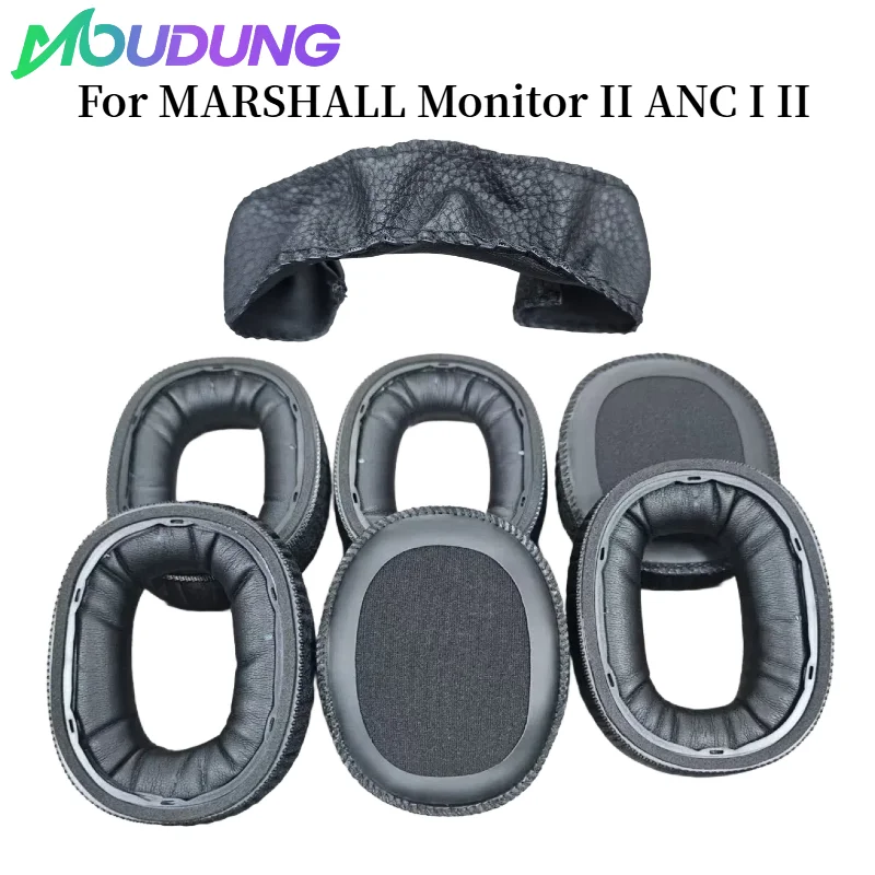 

MOUDUNG Replacement Ear Pads For MARSHALL Monitor II ANC I II Headphones Memory Foam Ear Cushions High Quality