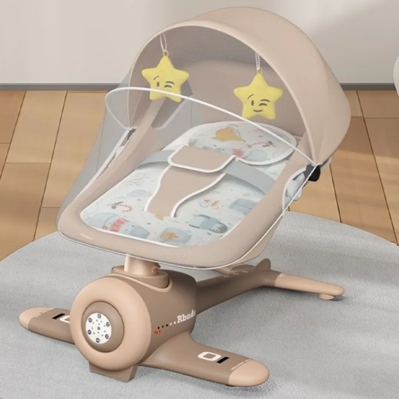 

Детские качели, электрические детские качели, портативные для новорожденных, 3 скорости с дистанционным управлением, Bluetooth, детские кресла-качалки, макс. 20 фунтов