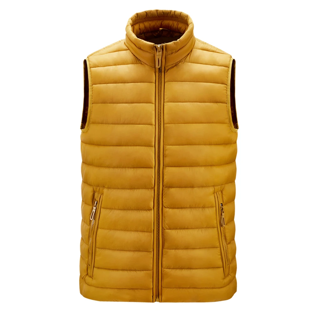 

Осенне-зимний хлопковый жилет в рубчик для мужчин, воротник-стойка, в наличии, без капюшона, на молнии, с карманом, повседневный, молодой, эксклюзивный через границу