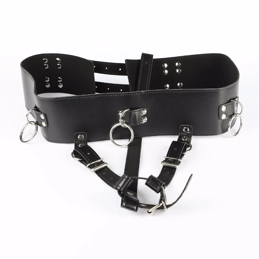 Leather Strap on Bdsm Bondage AV Vibrator Panties Female Masturbator Magic Wand Vibrator Harness Holder Chastity Belt Sex Toys - view 5