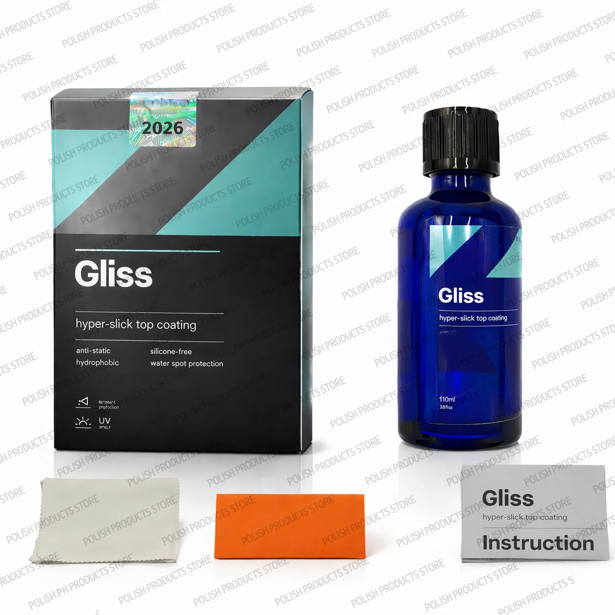 

50ml Kit for CAR Gliss Original Ceramic Coating for Cars Hyper Smooth Hydrophobic Nano Top-Coat with Microfiber Applicators