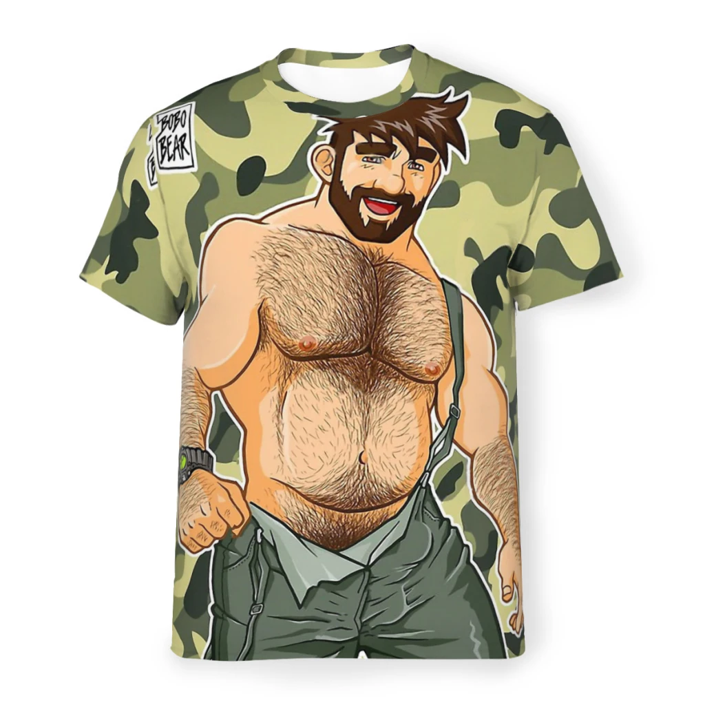 Polyester TShirt for Men LGBT Sexual Minority Special Love ADAM LIKES DUNGAREES CAMOUFLAGE Basic Leisure Thin T Shirt