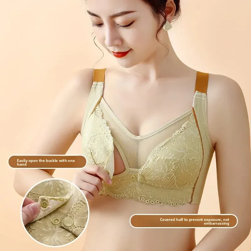 

Бюстгальтер для беременных и кормящих мам, хлопковый, без косточек, с открытым доступом к груди, для сна, для кормления