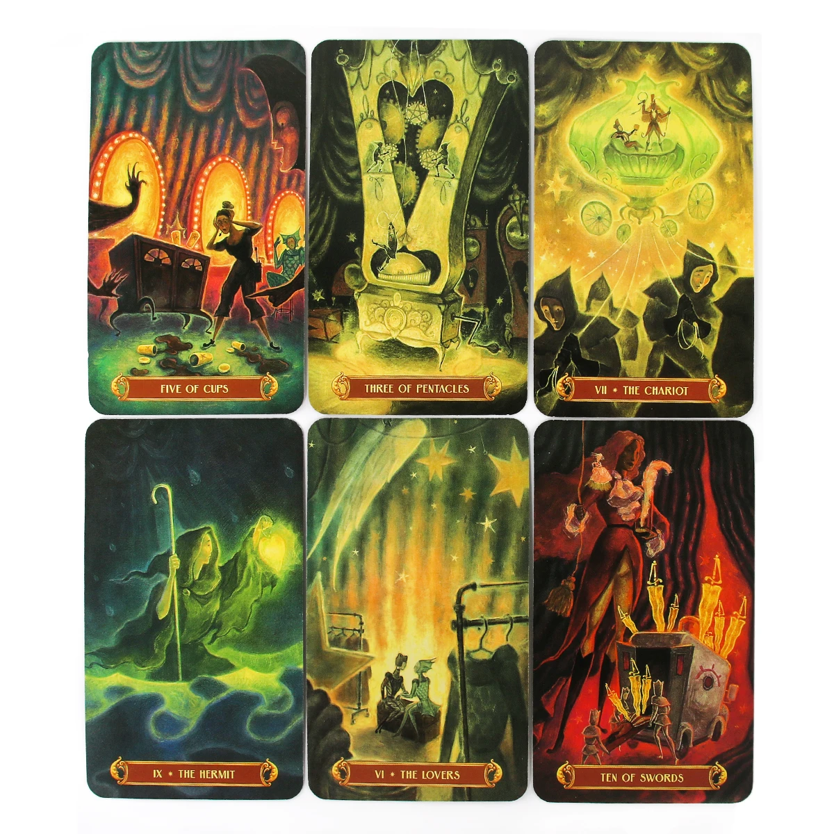 Cirque Du Tarot Decks 78 Card Tarot Deck Wysokiej jakości wróżby Gry planszowe Gry rozrywkowe na imprezy Okultystyczna gra karciana