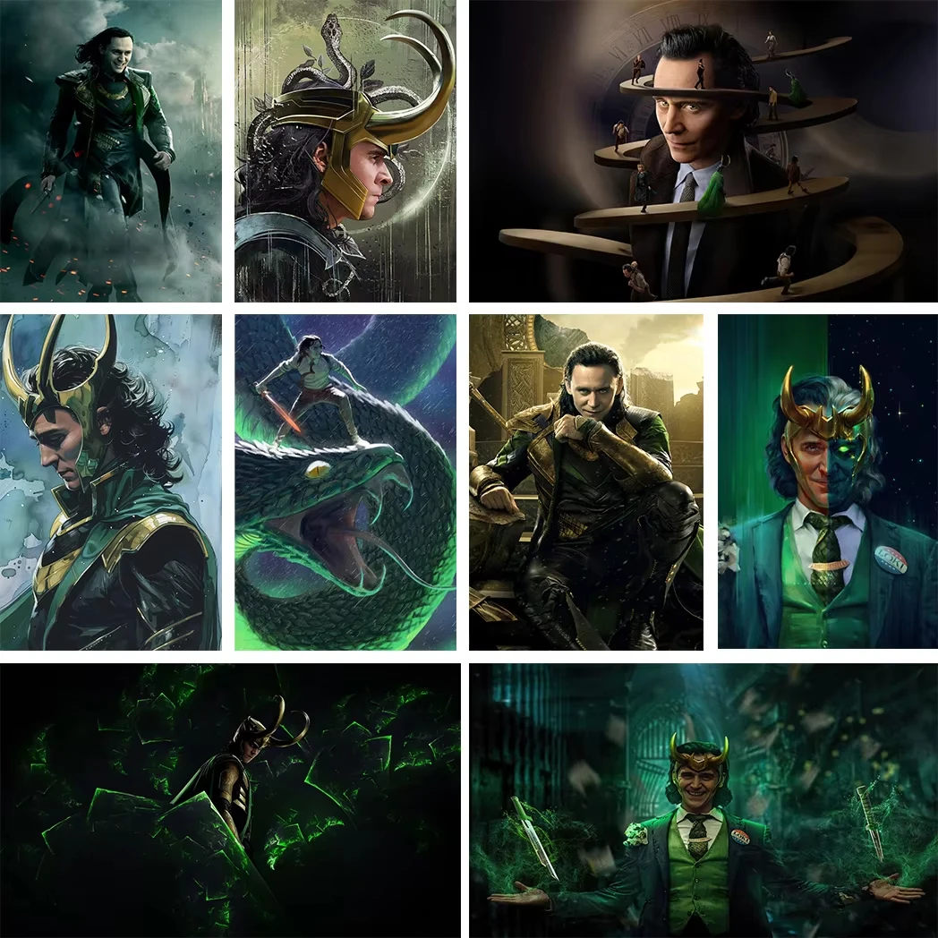 Pôster decorativo de parede com tema do filho de Odin Loki, personalizável, para festa de aniversário, fundo para fotografia, estúdio fotográfico