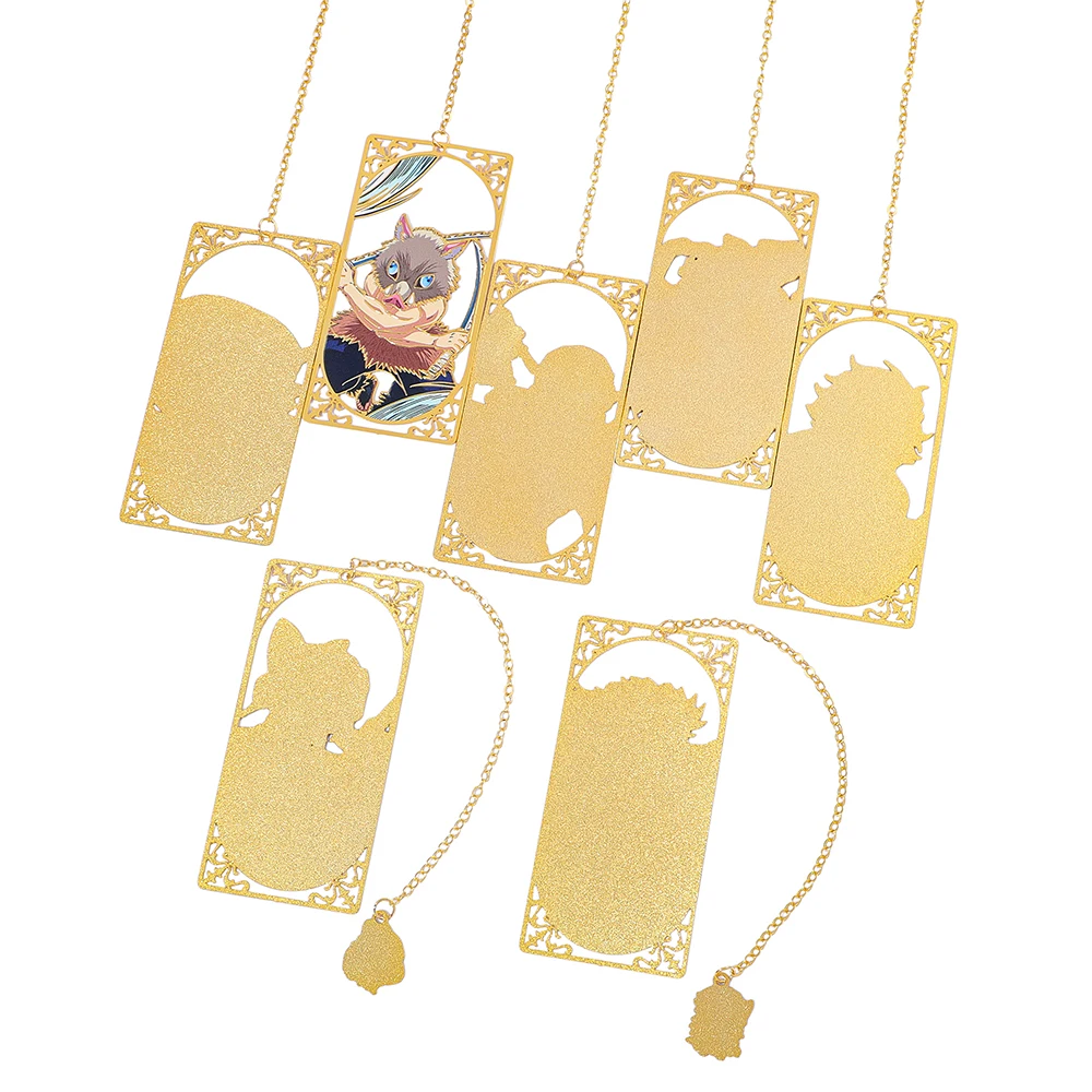 Demon Kamado Team Metal Bookmark - Featuring Character Tags and Pagination Marks, the Best Choice for Anime Fans and Book Lovers