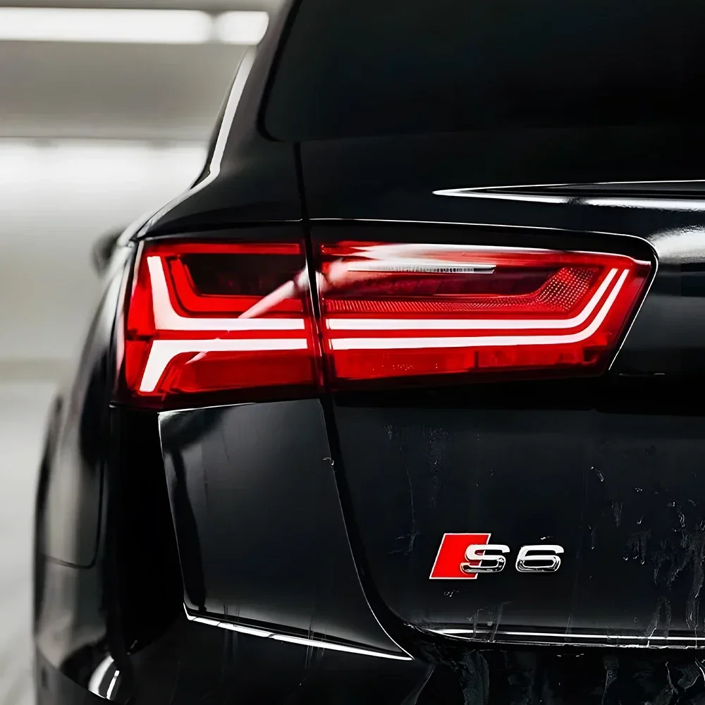 

Модернизированные автомобильные задние фонари в сборе для Audi A6 C7 A6L S6 2012-2015, светодиодные автоматические задние фонари, задние фонари в виде рыбьей кости, стильные аксессуары