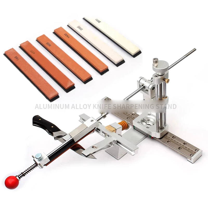 Aluminum Alloy Knife Sharpening Stand Professional Fixed Angle Knife Sharpener High Precision Guide Rail Grinder Reversible Fast