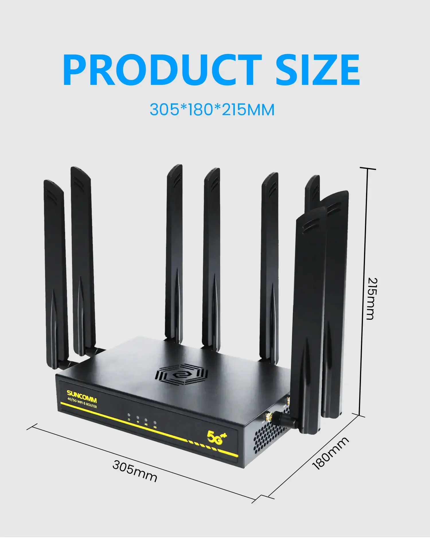 Gold Seller 2025 America SUNCOMM O8 Ultra SDX75 5G Wifi6 RM551E Router With Dual Card Slot Cooling Fan Change IMEI 5G CPE