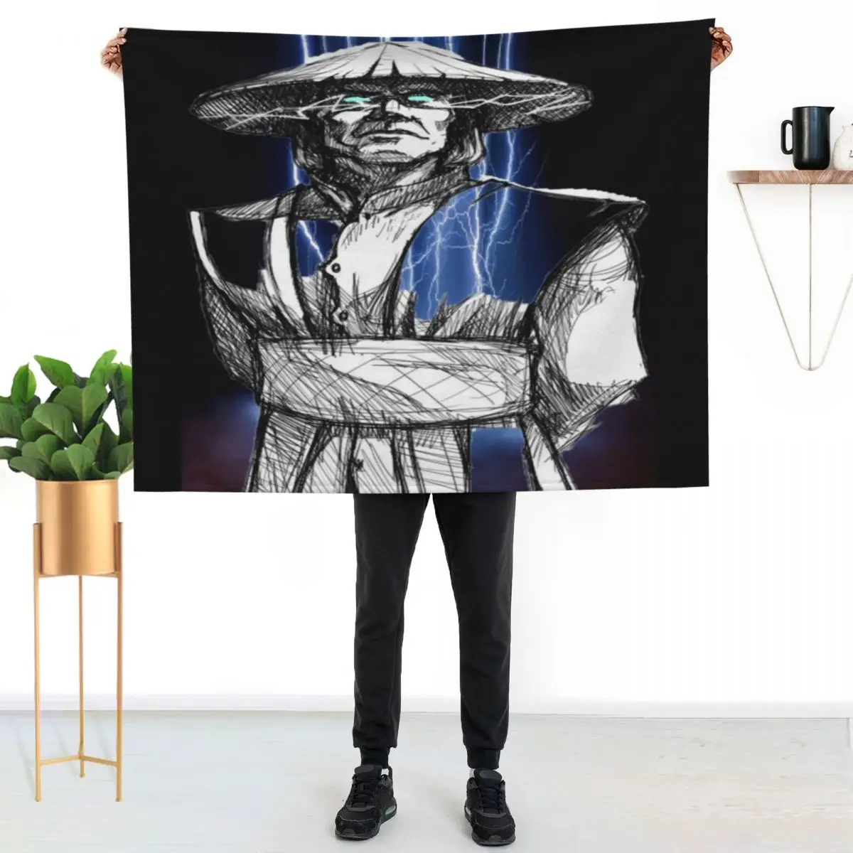 Raiden Throw Blanket Beautifuls Multi-Purpose Designers Extra Large Throw Blankets