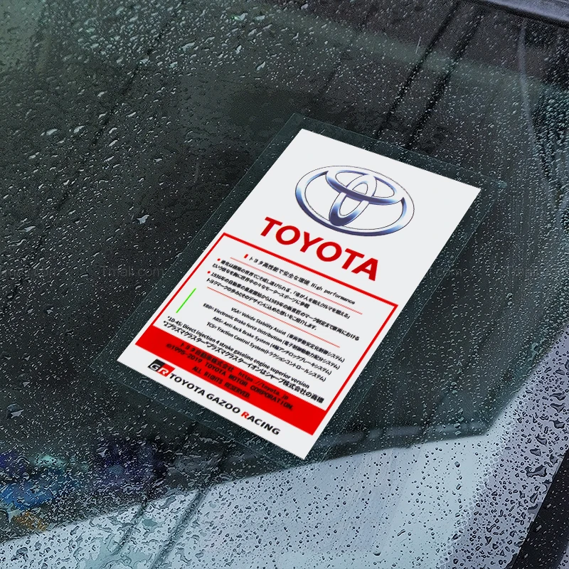 JDM Style Car Windshield Sticker Toyota Gazoo Racing GR Sport Decal Window Decoration Accessories For Corolla Camry RAV4 Yaris view 2