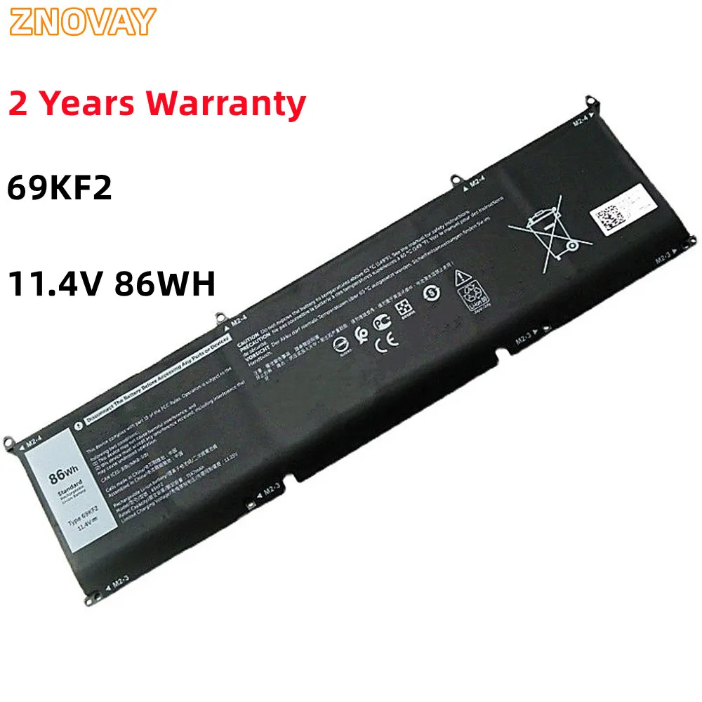 

ZNOVAY 69KF2 Battery for DELL XPS 15 9500 9510 9520 9530 Precision 5550 5560 G15 5510 5511 5520 5515 5521 G7 15 7500 P91F P87F