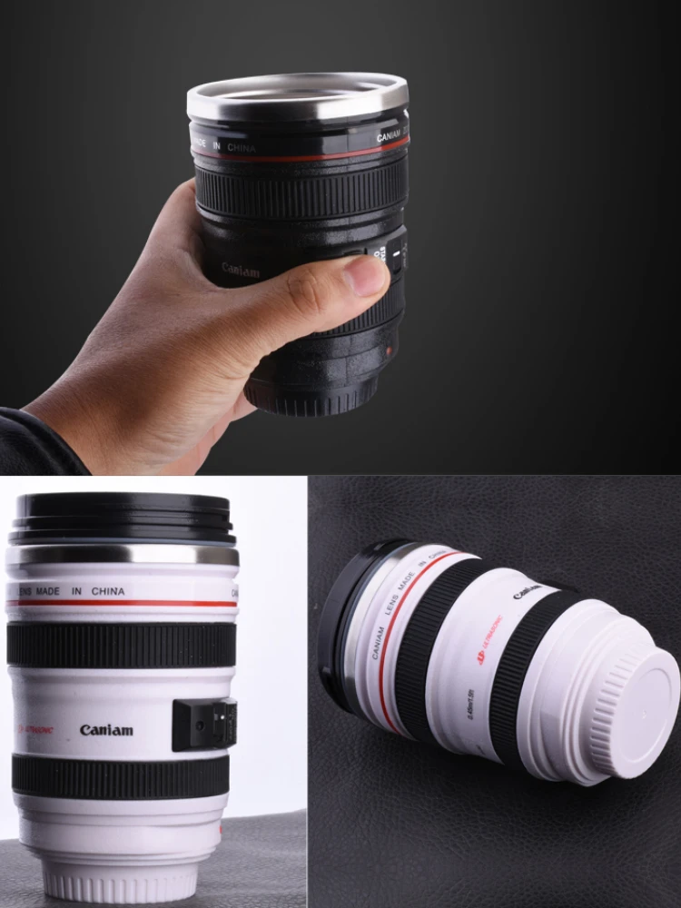 304 Stainless Steel Creative Lens Cup Coffee Cup Juice Cup SLR Camera Lens Cup Tumbler Student Cup Mug Gift Cups Vacuum Flasks