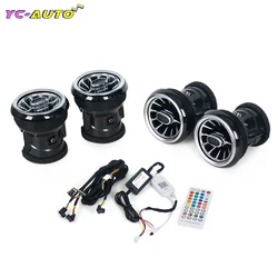 For Jeep Wrangler JK 2007-2010 Car Turbine Air Outlet LED Light Front Air Vent Inlet Ambient Lamp Accessories