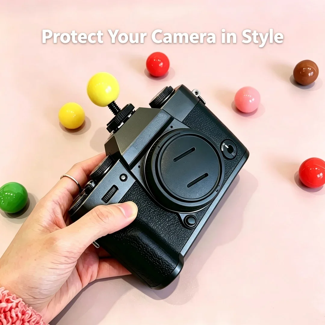 Cute Round Ball Hot Shoe Cover For Fujifilm XT5 XT30 X100V Sony ZV-E10 A7C2 Canon R50 Nikon Z30 ZFC Mirrorless Camera Accessory